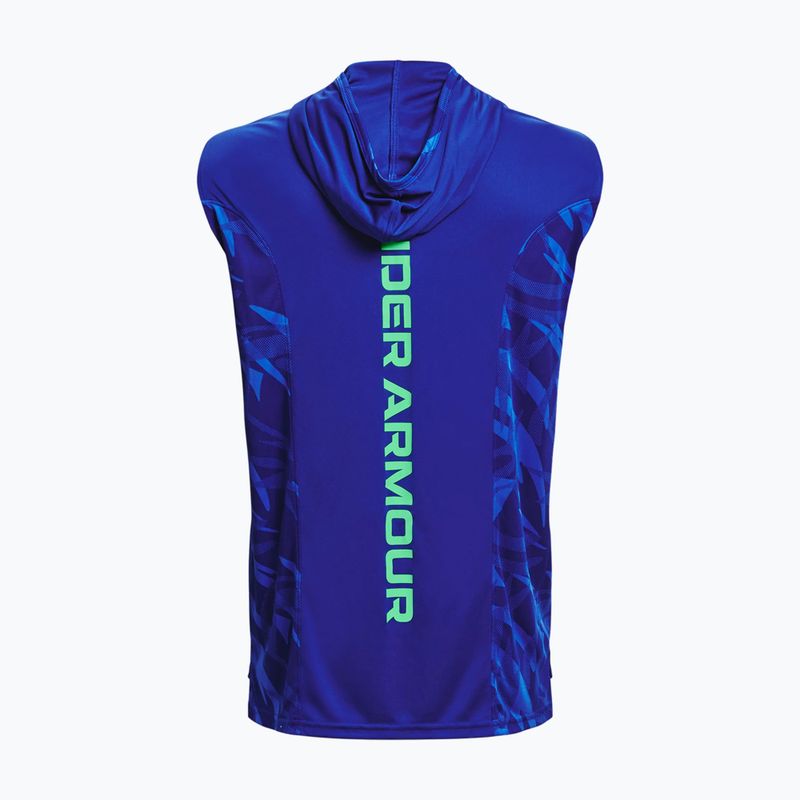 Koszulka koszykarska męska Under Armour Baseline Tank Hoodie royal/versa blue/antifreeze 2
