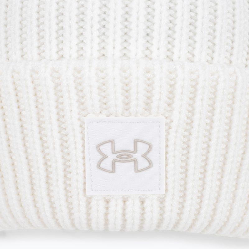 Czapka zimowa damska Under Armour Halftime Ribbed Pom white/white/ghost gray 4