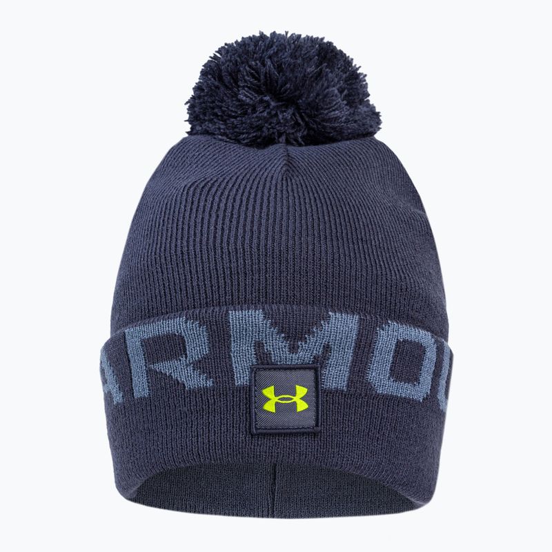 Czapka zimowa męska Under Armour UA Halftime Fleece Pom tempered steel/aurora purple/yellow ray 2
