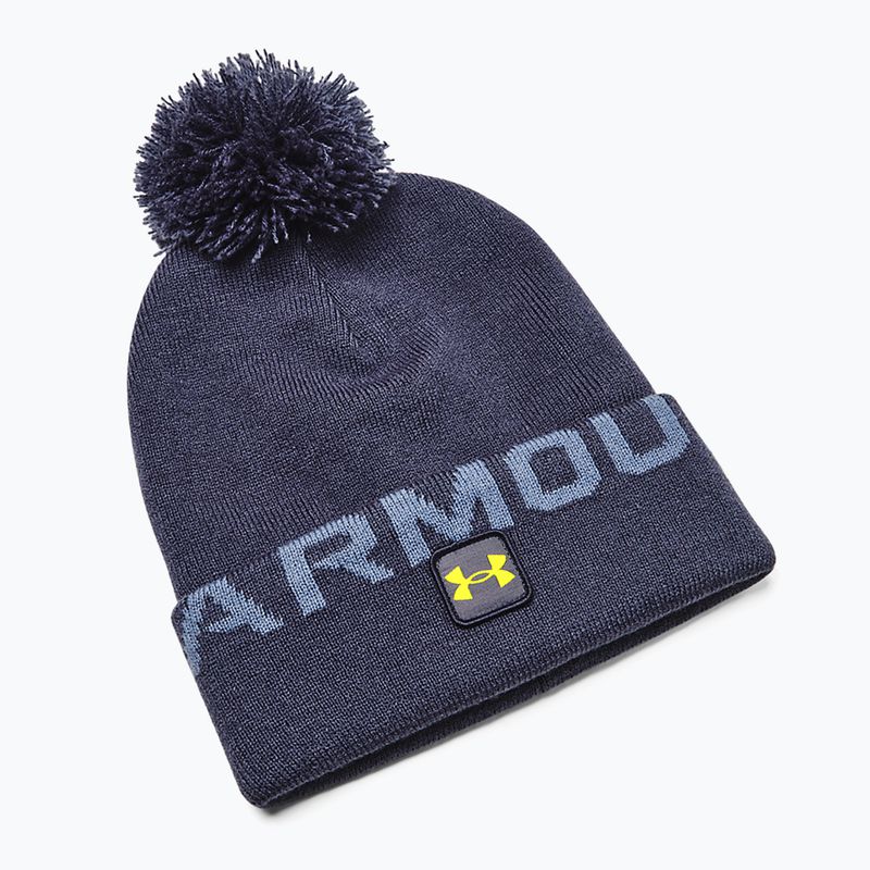 Czapka zimowa męska Under Armour UA Halftime Fleece Pom tempered steel/aurora purple/yellow ray 4