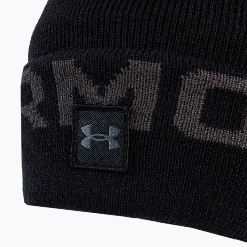 Czapka zimowa męska Under Armour UA Halftime Fleece Pom black/pitch gray/pitch gray 3