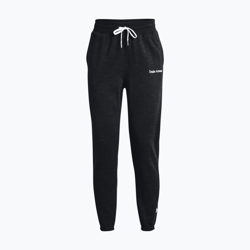 Spodnie treningowe damskie Under Armour Essential Script black/jet gray/white 3