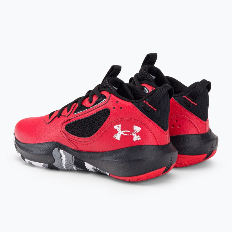 Buty do koszykówki dziecięce Under Armour GS Lockdown 6 red/black/white 3