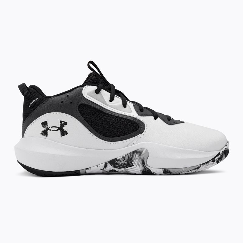 Buty do koszykówki męskie Under Armour Lockdown 6 white/jet gray/black 2