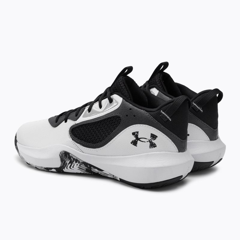 Buty do koszykówki męskie Under Armour Lockdown 6 white/jet gray/black 3