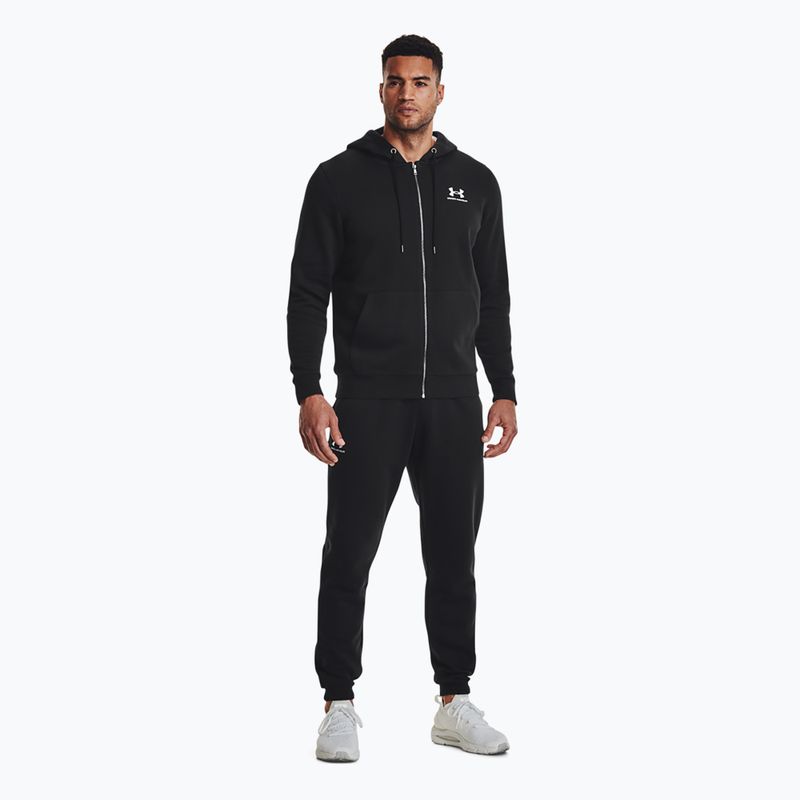 Spodnie treningowe męskie Under Armour Essential Fleece Joggers black/white 2