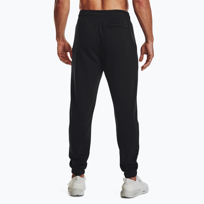 Spodnie treningowe męskie Under Armour Essential Fleece Joggers black/white 3