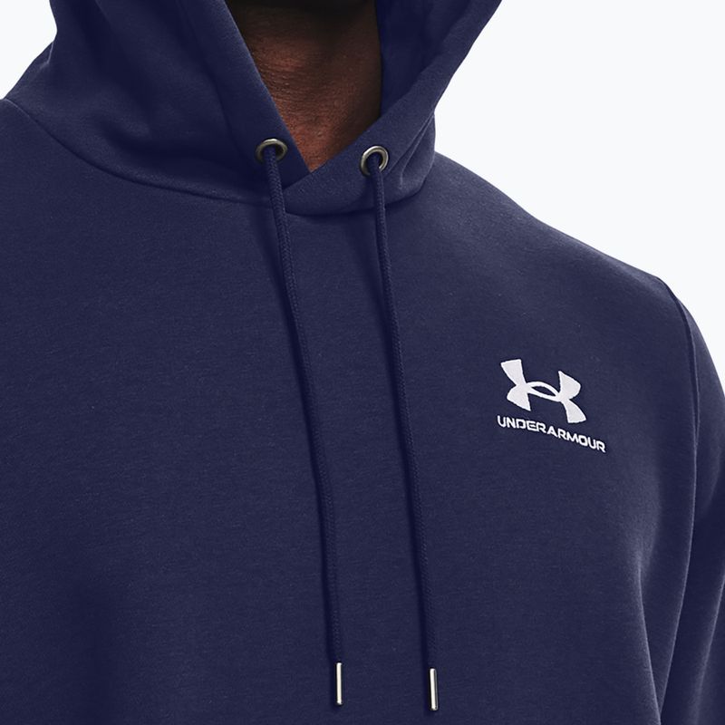 Bluza męska Under Armour Essential Fleece Hoodie midnight navy/white 4