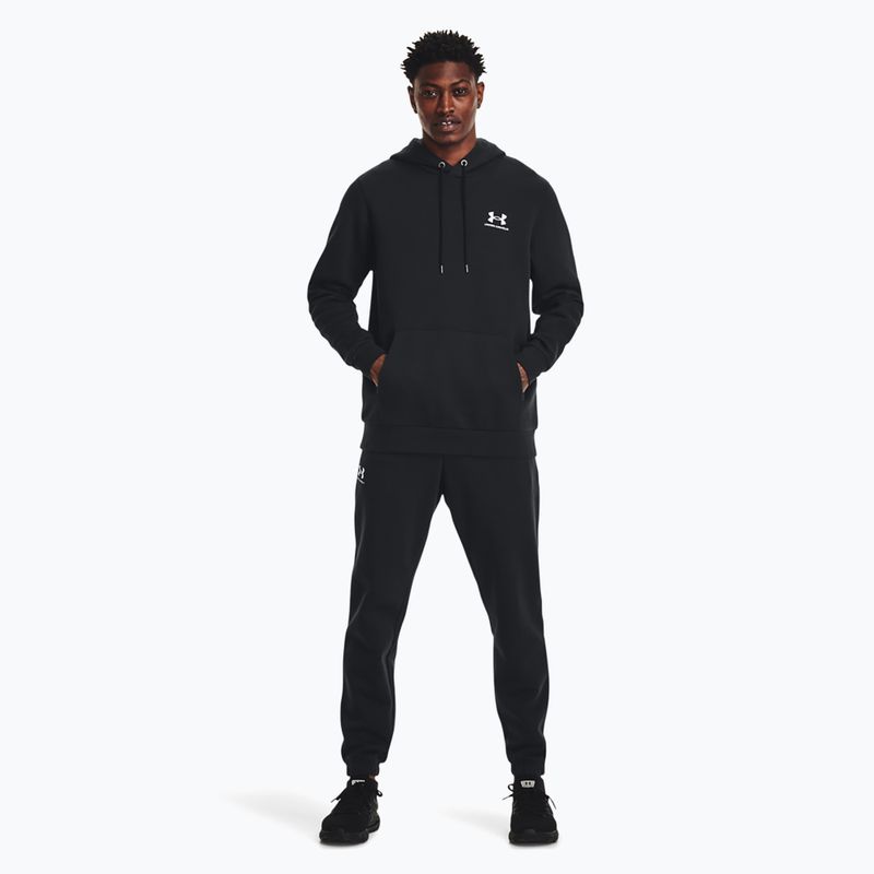 Bluza męska Under Armour Essential Fleece Hoodie black/white 2