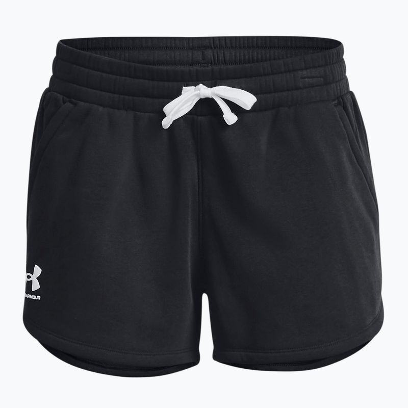 Spodenki treningowe damskie Under Armour Rival Fleece black/white 3