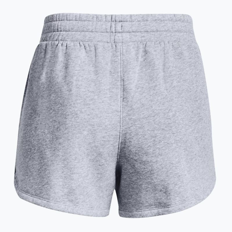 Spodenki treningowe damskie Under Armour Rival Fleece steel medium heather/black 4