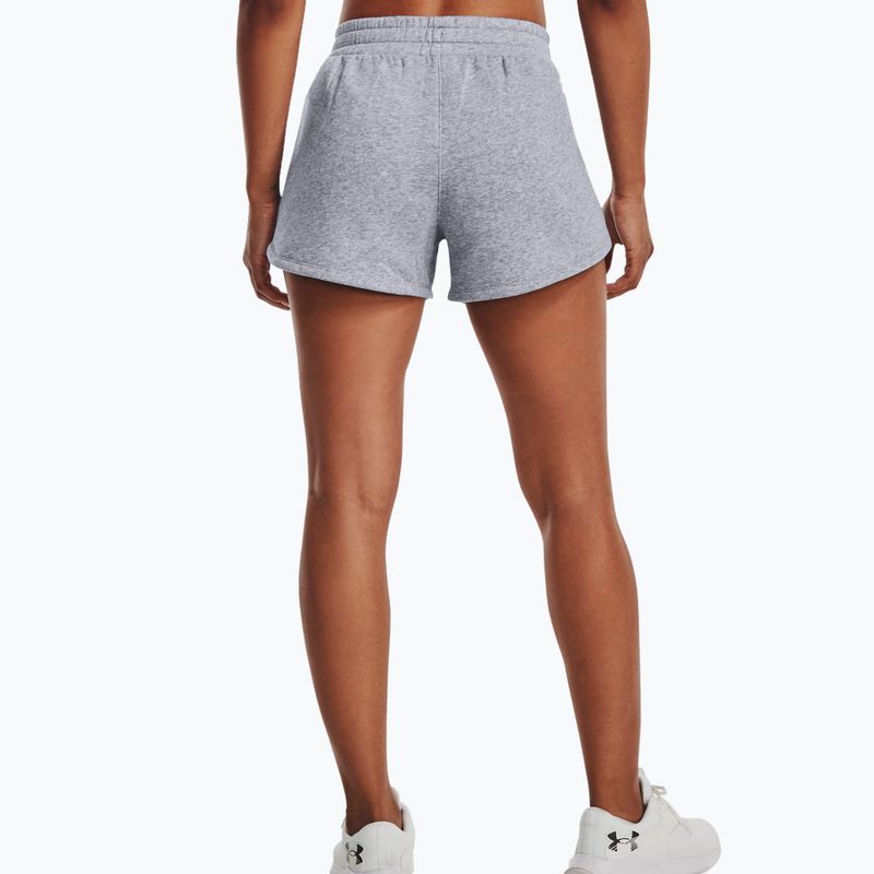 Spodenki treningowe damskie Under Armour Rival Fleece steel medium heather/black 2
