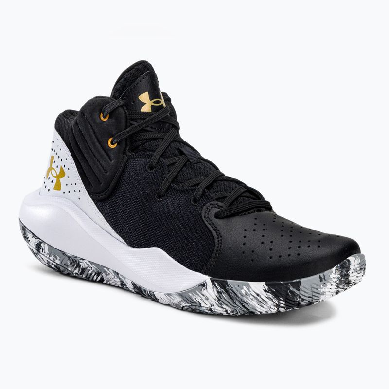 Buty do koszykówki męskie Under Armour Jet '21 black/white/metallic gold