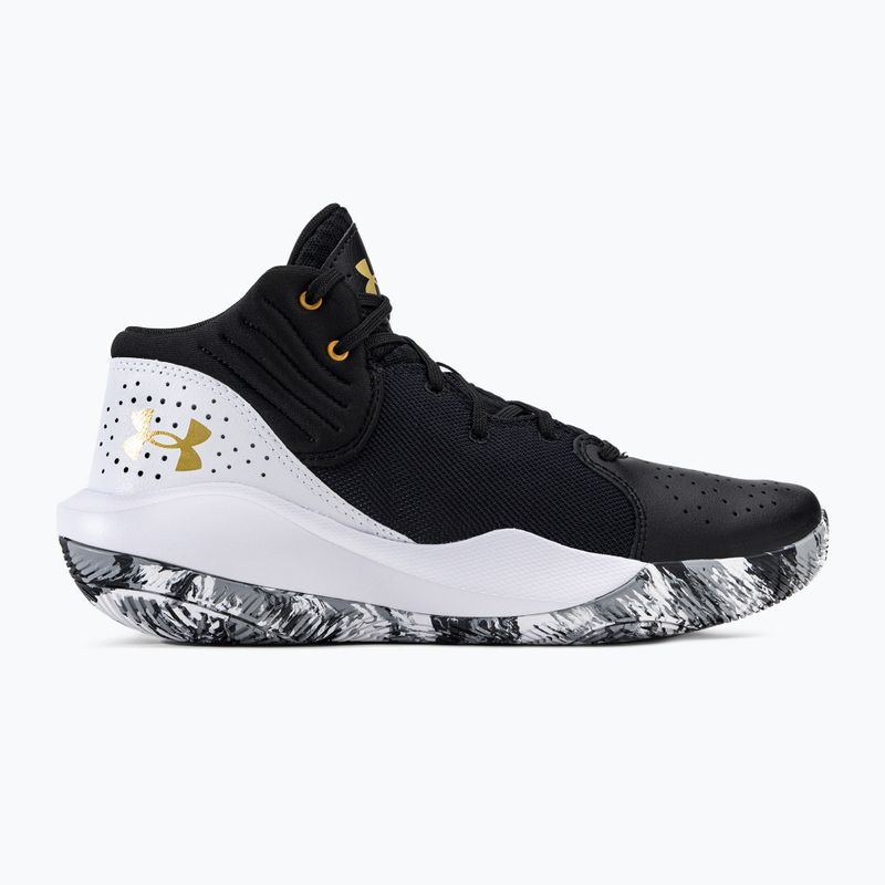 Buty do koszykówki męskie Under Armour Jet '21 black/white/metallic gold 2