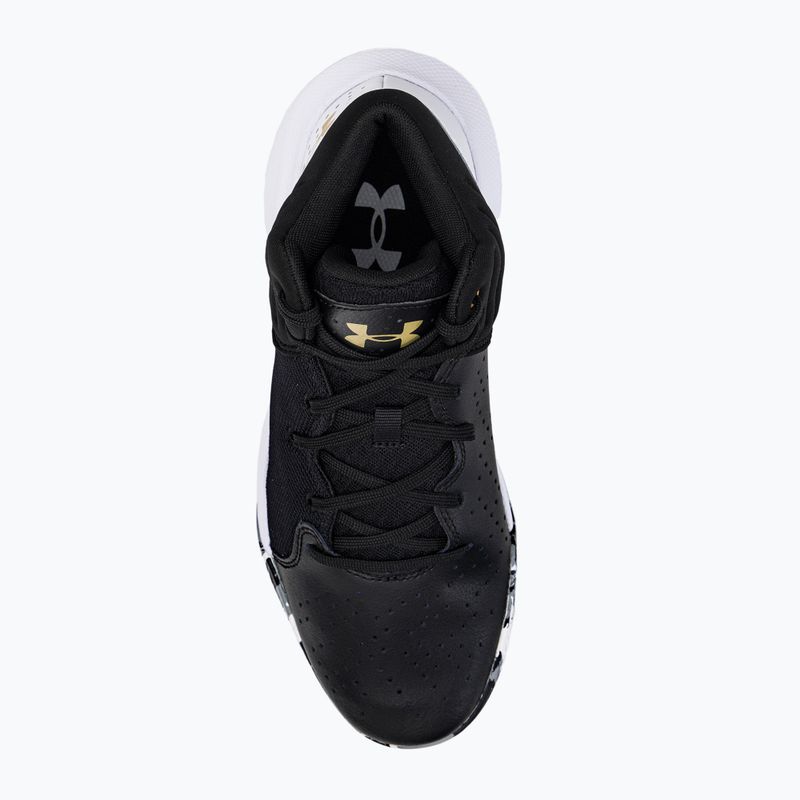 Buty do koszykówki męskie Under Armour Jet '21 black/white/metallic gold 6
