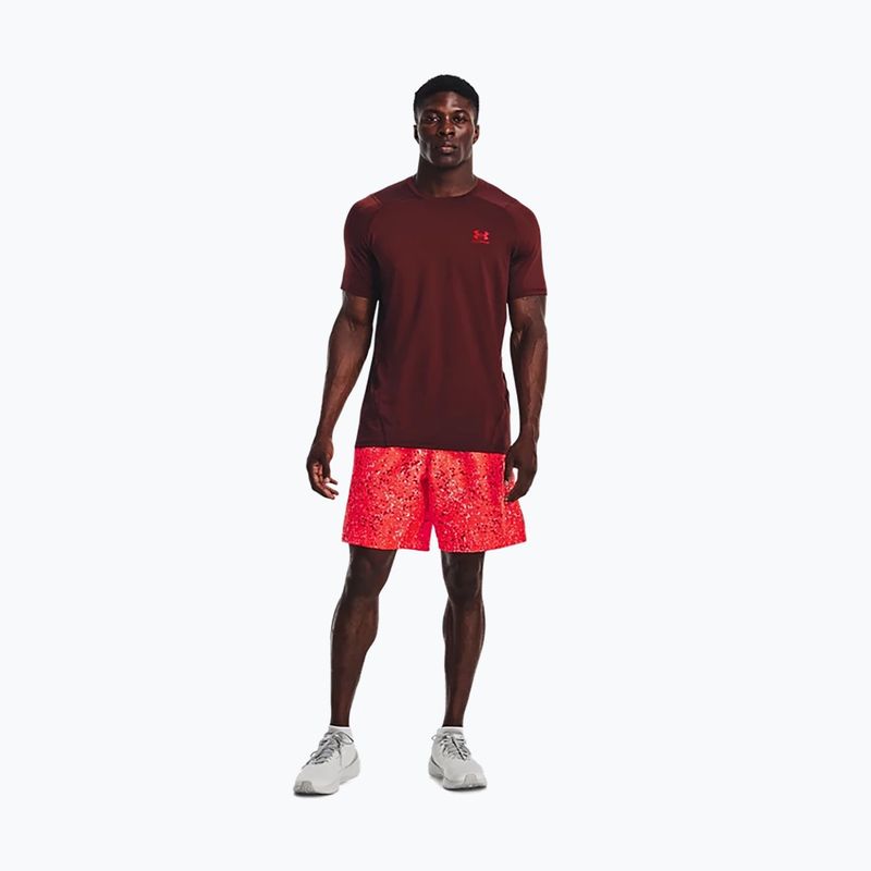 Koszulka treningowa męska Under Armour UA Hg Armour Fitted chestnut red/radio red 5