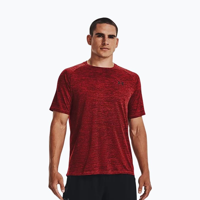 Koszulka treningowa męska Under Armour Tech 2.0 bolt red/chestnut red/black 3