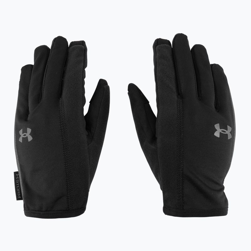 Rękawiczki do biegania męskie Under Armour Storm Run Liner black/black/black reflective 3