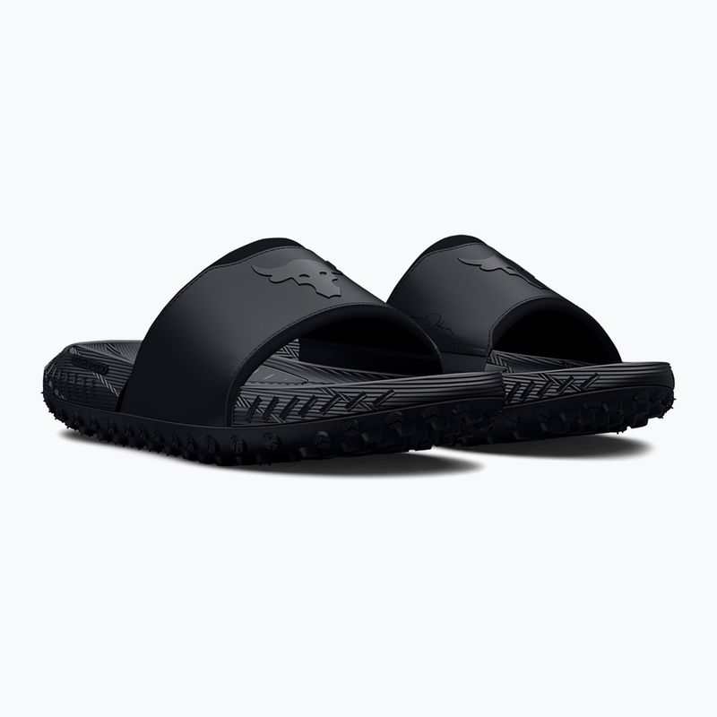 Klapki Under Armour Rock 3 black/white clay 3