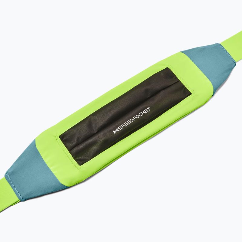 Pas do biegania Under Armour Flex Speedpocket Run Belt lime surge/still water/reflective 2