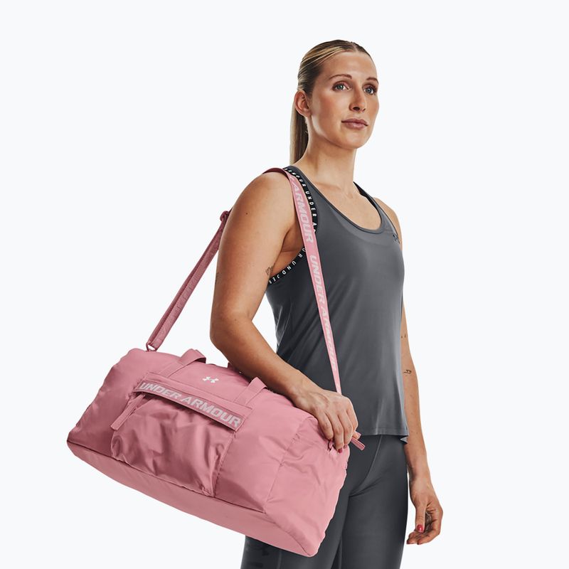 Torba treningowa damska Under Armour Favorite Duffle 30 l pink elixir/white 7