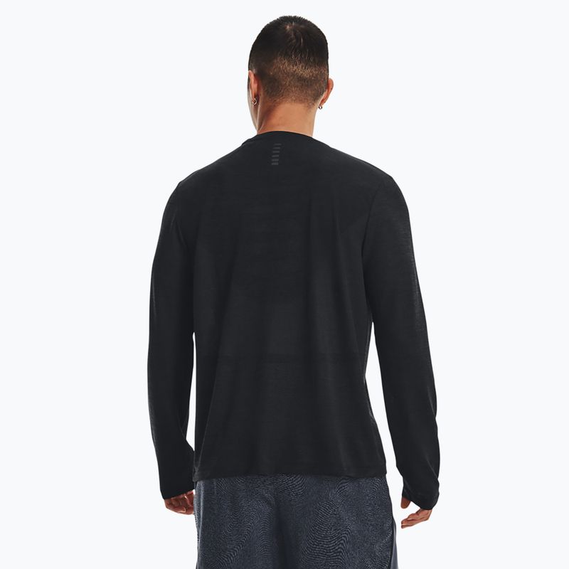 Longsleeve do biegania męski Under Armour Seamless Stride black/reflective 3