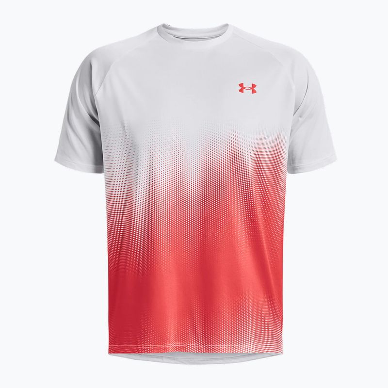 Koszulka treningowa męska Under Armour Tech Fade white/vermillion 3
