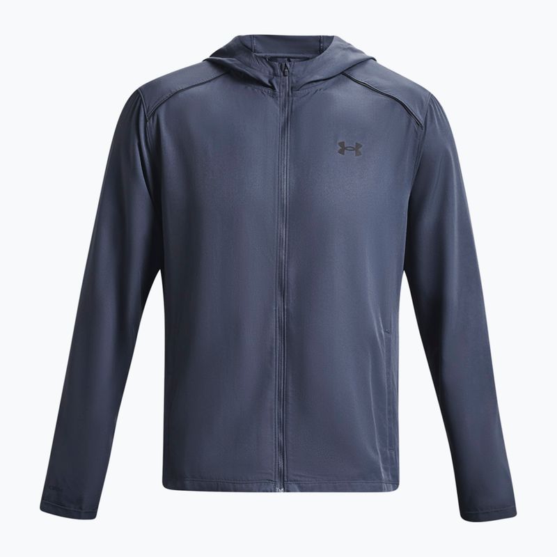 Kurtka do biegania męska Under Armour Storm Run Hooded downpour gray/harbor blue/reflective 4