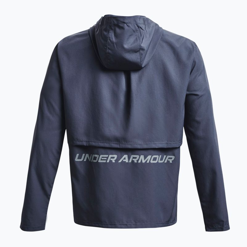 Kurtka do biegania męska Under Armour Storm Run Hooded downpour gray/harbor blue/reflective 5