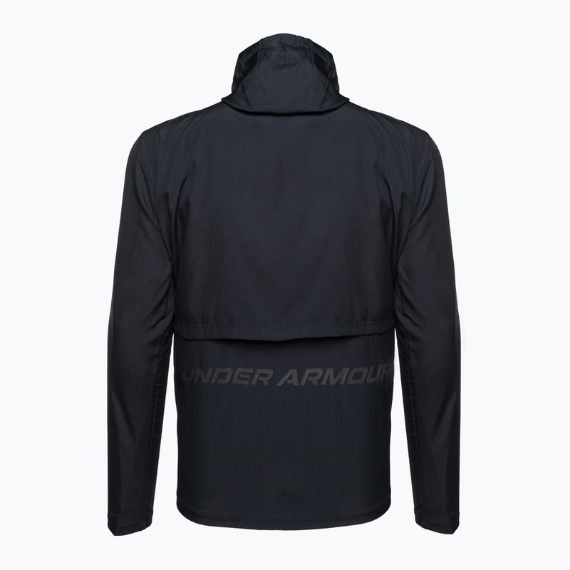 Kurtka do biegania męska Under Armour Storm Run Hooded black/jet gray/reflective 2