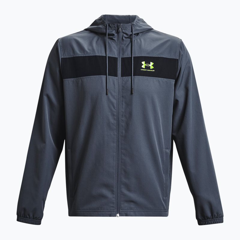 Kurtka przeciwwiatrowa męska Under Armour Sportstyle Windbreaker downpour gray/black/lime surge