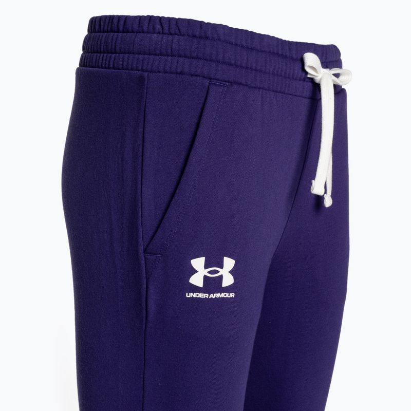 Spodnie damskie Under Armour Rival Fleece Joggers sonar blue/white 5