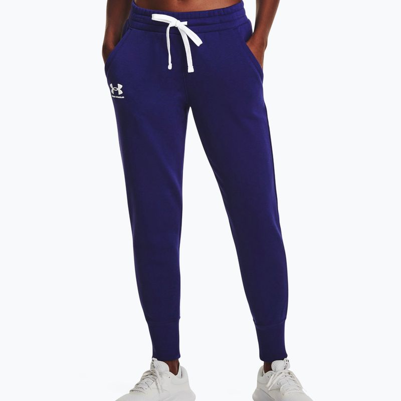 Spodnie damskie Under Armour Rival Fleece Joggers sonar blue/white