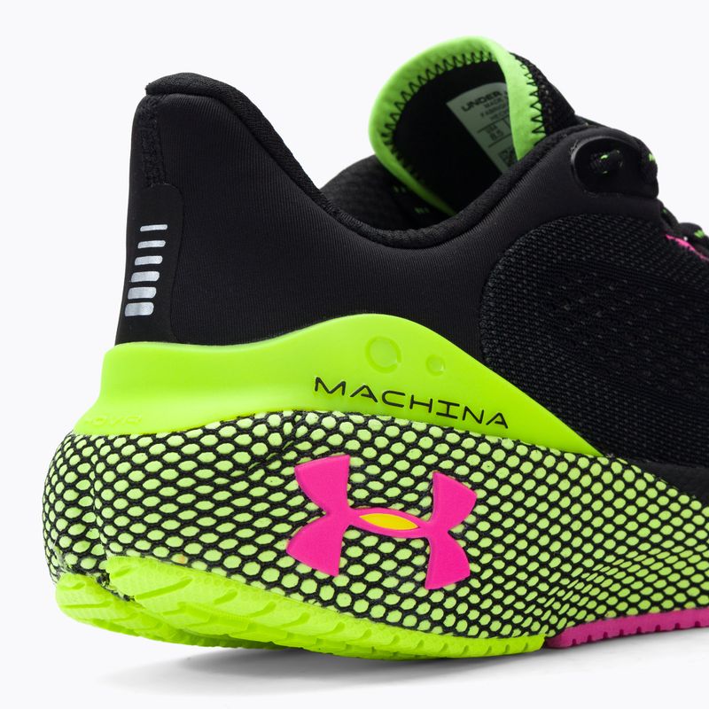 Buty do biegania męskie Under Armour Hovr Machina 3 black/lime surge/rebel pink 8