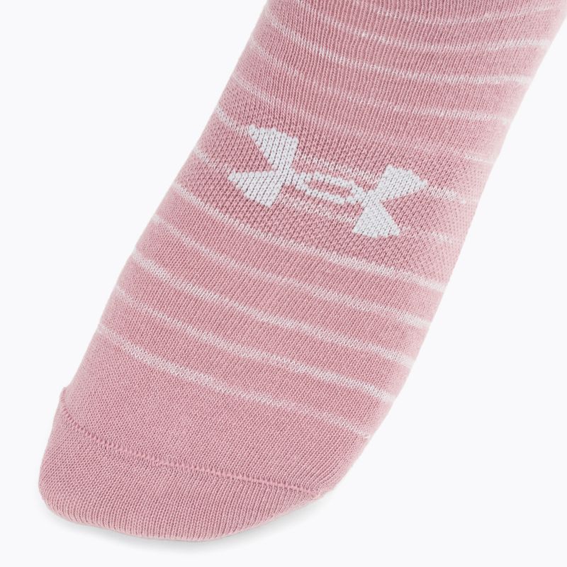 Skarpety Under Armour Essential No Show 6 par pink elixir/pink elixir/halo gray 3