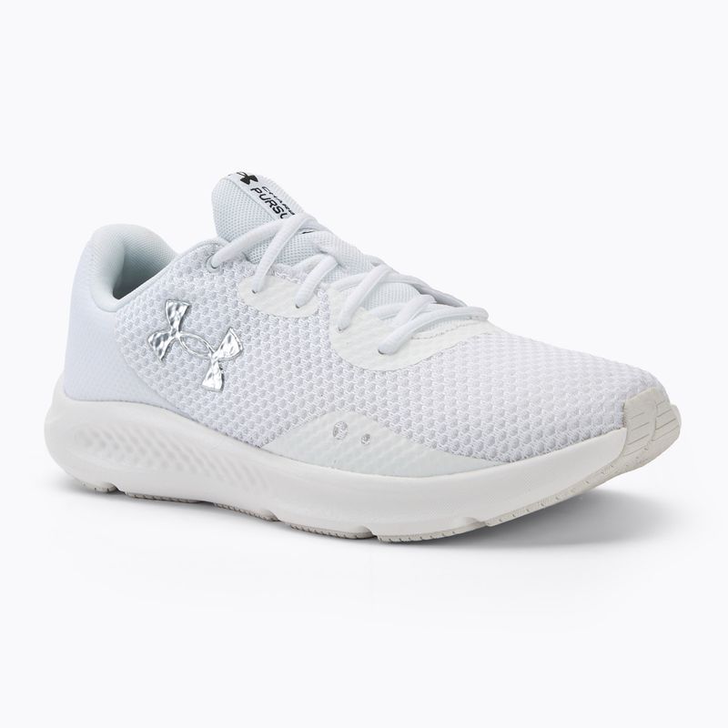 Buty do biegania męskie Under Armour Charged Pursuit 3 white/white/metallic silver