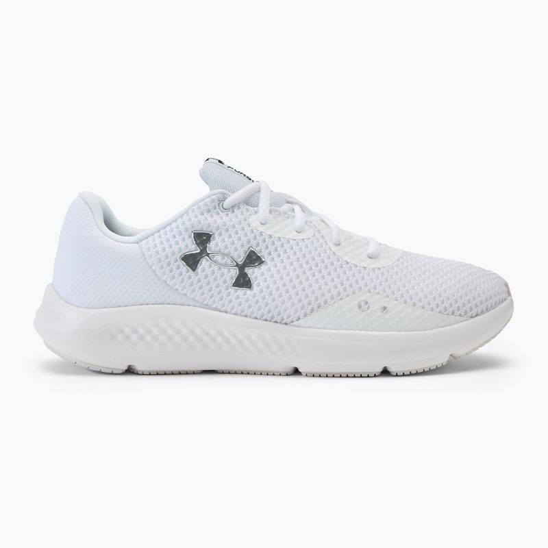 Buty do biegania męskie Under Armour Charged Pursuit 3 white/white/metallic silver 2