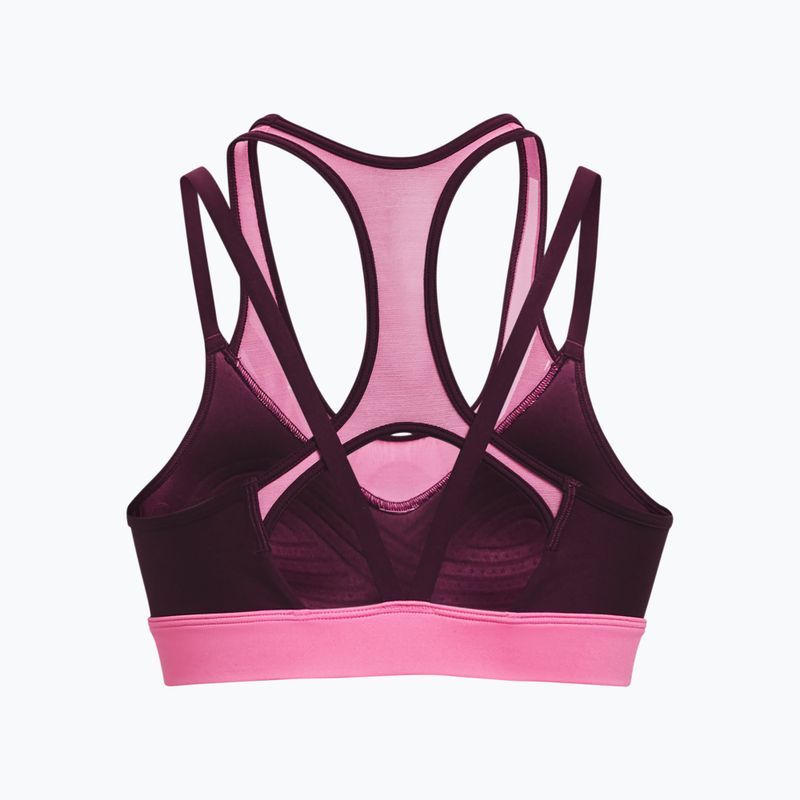 Biustonosz treningowy Under Armour Infinity Mesh Low purple stone/pink edge 2
