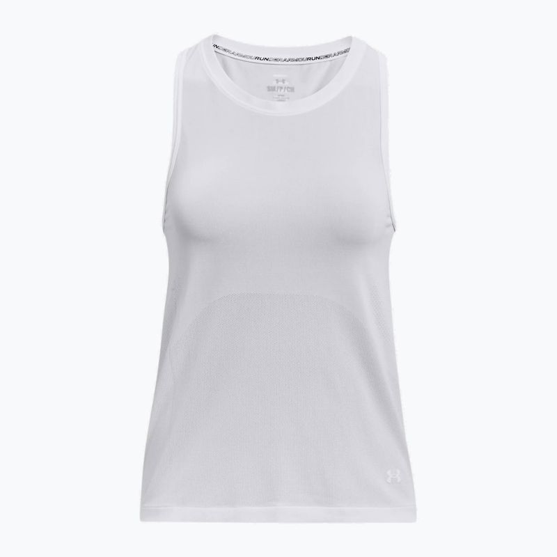 Koszulka do biegania damska Under Armour Seamless Stride Singlet white/reflective 4