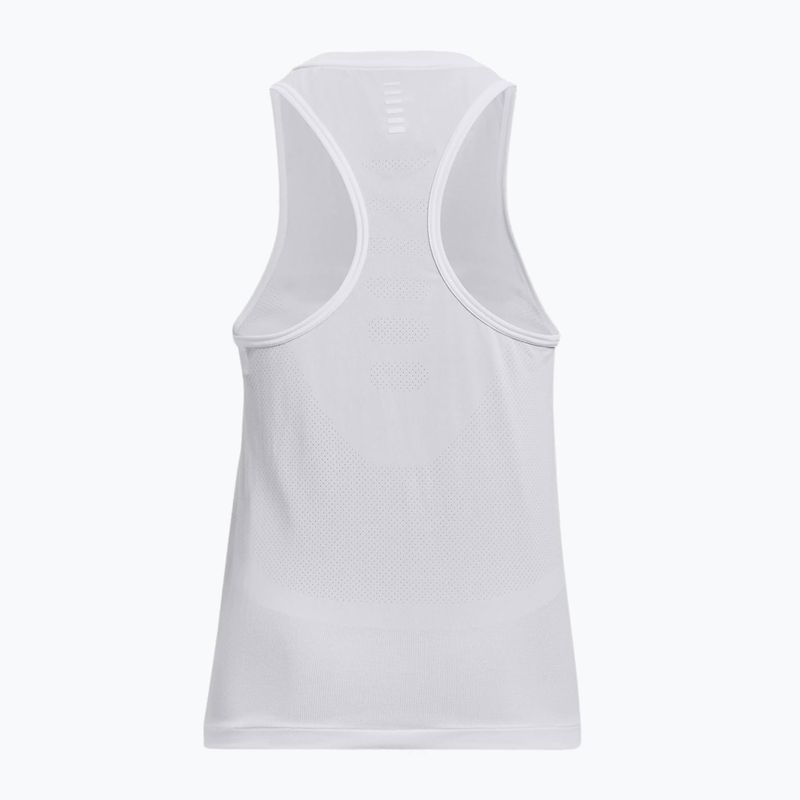 Koszulka do biegania damska Under Armour Seamless Stride Singlet white/reflective 5