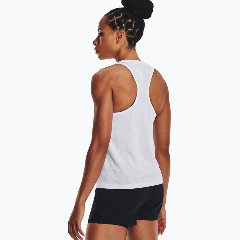 Koszulka do biegania damska Under Armour Seamless Stride Singlet white/reflective 2
