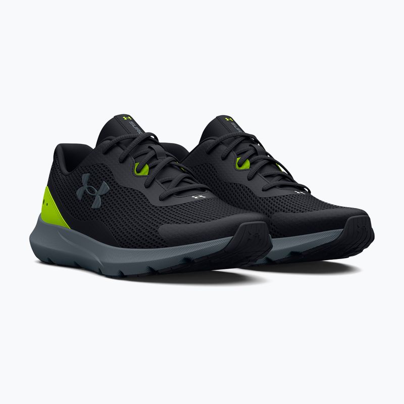 Buty do biegania męskie Under Armour Surge 3 black/lime surge/gravel 13