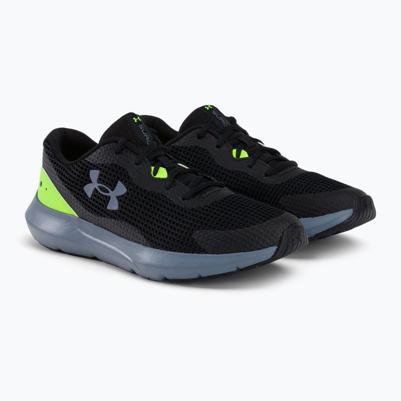 Buty do biegania męskie Under Armour Surge 3 black/lime surge/gravel 4