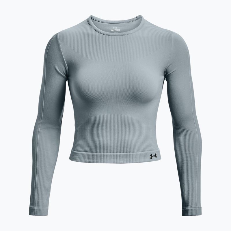 Longsleeve treningowy damski Under Armour Rush Seamless harbor blue/downpour gray/iridescent 3