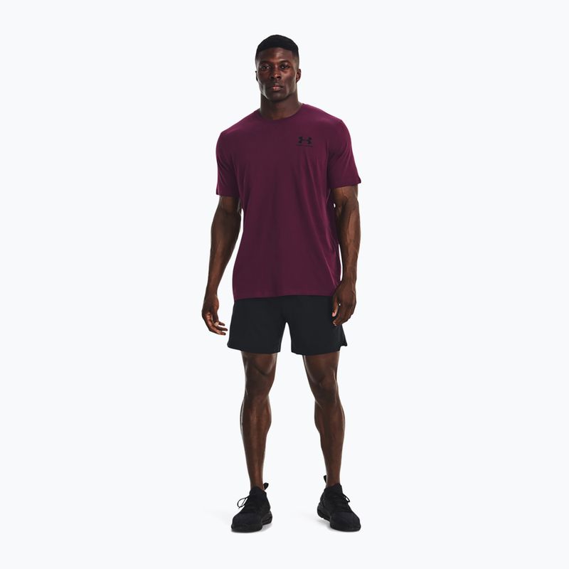 Koszulka męska Under Armour Sportstyle Left Chest purple stone/black 2