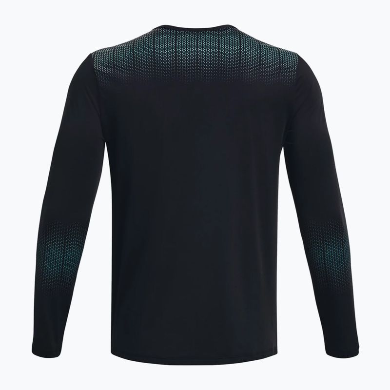 Longsleeve treningowy męski Under Armour Armourprint black/coastal teal 2