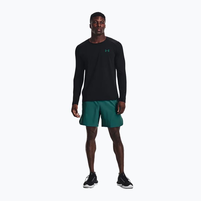 Longsleeve treningowy męski Under Armour Armourprint black/coastal teal 3