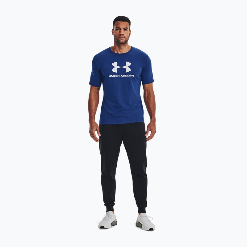 Koszulka męska Under Armour Sportstyle Logo blue mirage/white/white 2