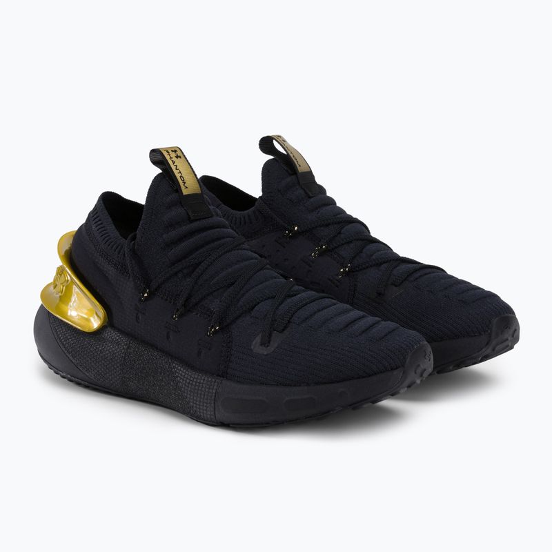 Buty do biegania męskie Under Armour Hovr Phantom 3 Mtlc black/black/metallic gold 4