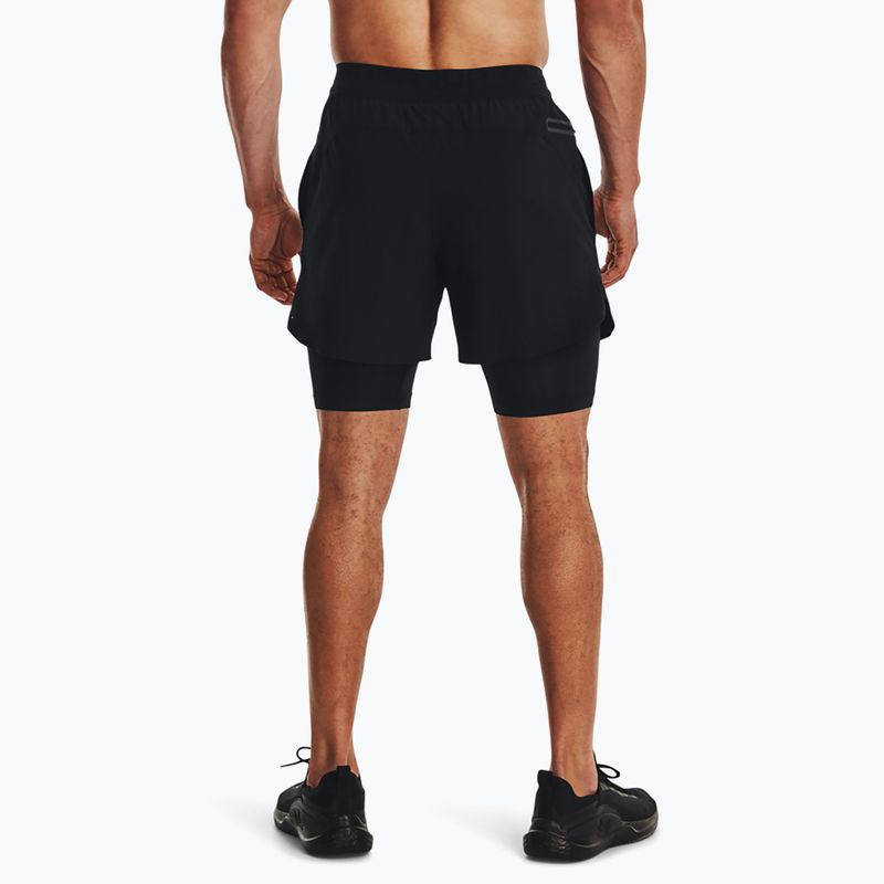 Spodenki męskie Under Armour Peak Woven 2in1 black/black 3